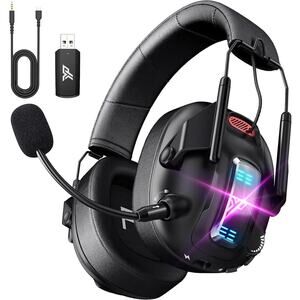 🔥Wireless Gaming Headset for PS5, PS4, PC, USB Over Ear Gaming Headphones🔥